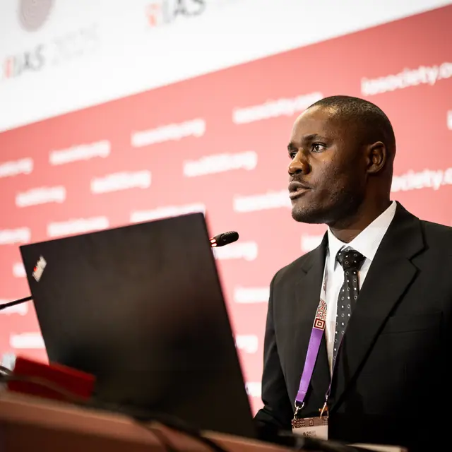 HIV vaccine researcher at conference